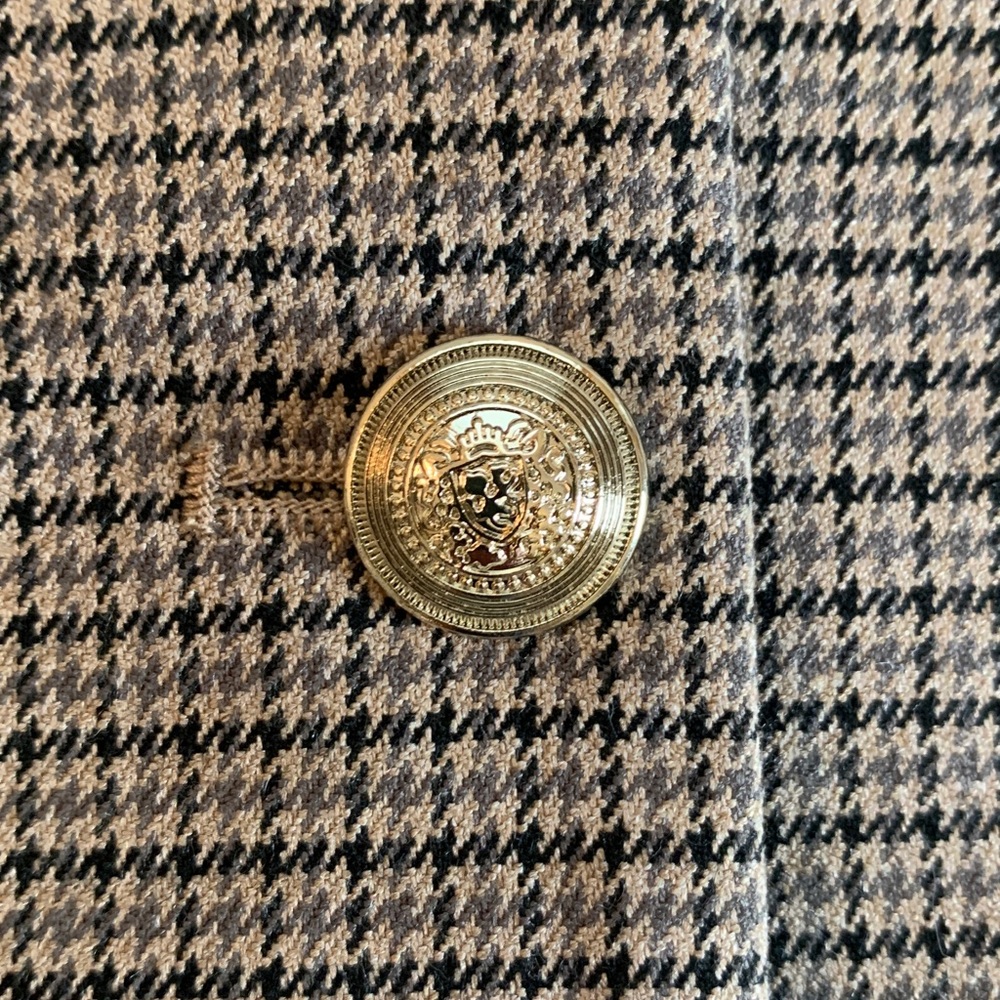 H&M Houndstooth Jacket with gold buttons Size M - Picture 10 of 16